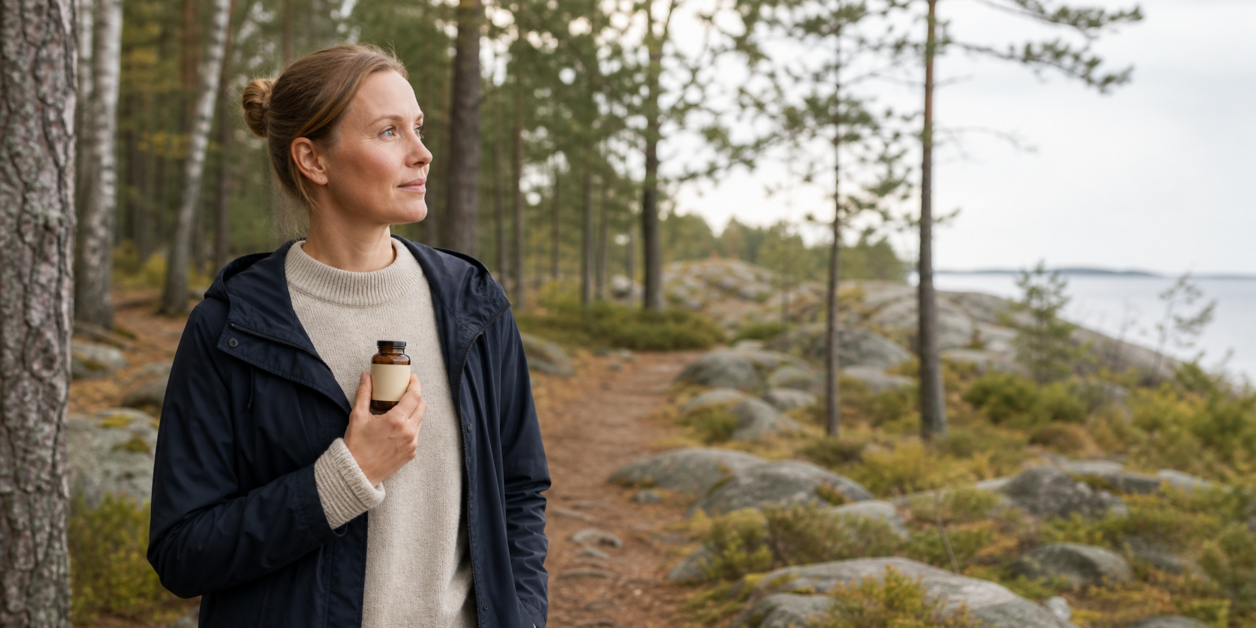 Woman enjoying a calm morning wellness ritual